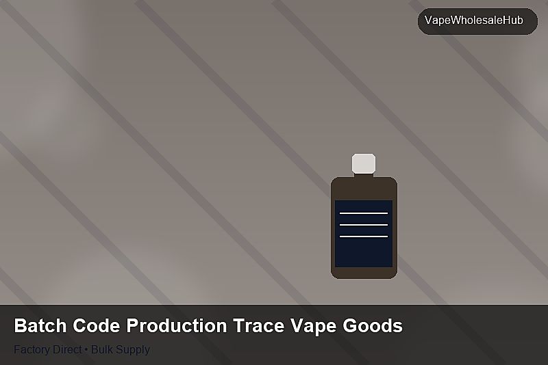 Batch Code Production Trace Vape Goods — Batch Code Production Trace Vape Goods: Wholesale Price | 2026 Edition photo 1